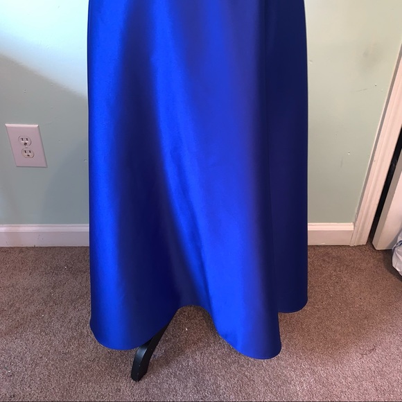 Lillie Rubin Royal Blue Strapless Dress With Belt Size 4 - Picture 5 of 16